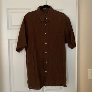 Orvis 100% Linen Short Sleeve Shirt Size: L